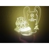 Lampe Led OM (coupe league des champions avec logo OM)