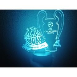 Lampe Led OM (coupe league des champions avec logo OM)