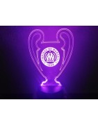 Lampe Led OM  (coupe league des champions logo rond OM)