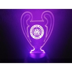 Lampe Led OM  (coupe league des champions logo rond OM)