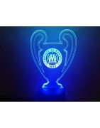 Lampe Led OM  (coupe league des champions logo rond OM)