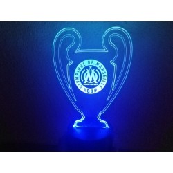 Lampe Led OM  (coupe league des champions logo rond OM)