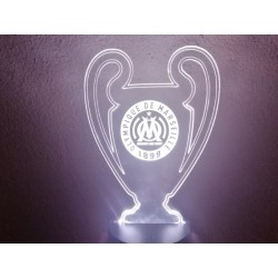 Lampe Led OM  (coupe league des champions logo rond OM)