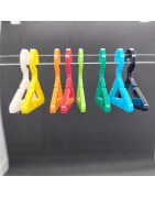 Support boucles d’oreilles Plexi. transparent avec 8 cintres