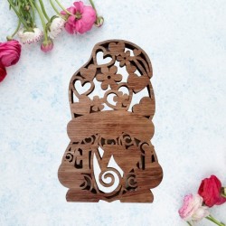 Gnome love en bois pour la st valentin