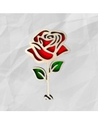 Rose st valentin peinte en bois love