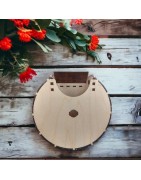 Sac à main en bois rond
