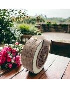 Sac à main en bois rond