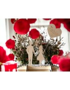 Marque table couple et ballon coeur