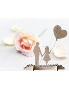 Marque table couple et ballon coeur