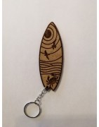 Porte clefs surf bois