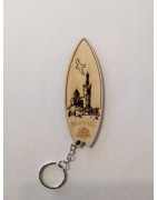 Porte clefs surf bois