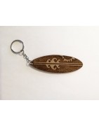 Porte clefs surf bois