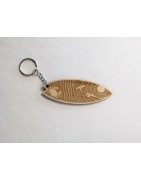 Porte clefs surf bois
