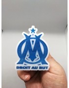 Désodorisant voiture logo OM droit au but en acrylique
