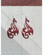Boucles d'oreilles en bois inspiration ethnique