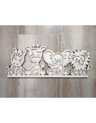 Frise animaux sauvages en bois