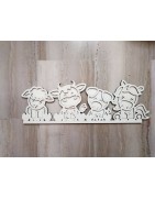 Frise animaux de la ferme en bois