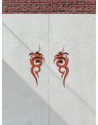 Boucles d'oreilles en bois inspiration ethnique