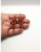 Boucles d'oreilles en bois inspiration ethnique